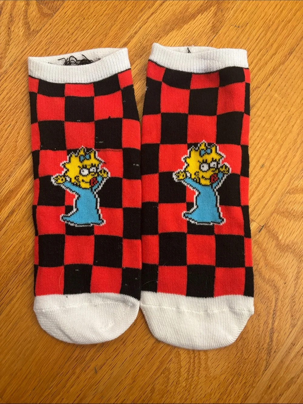 Checkerboard Simpson Characters Ankle Socks - Multi Color (NWOT)